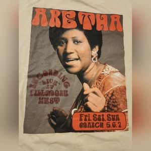 Aretha Franklin T-shirt Fri Sat Sun March 6, 7, 8 recording live